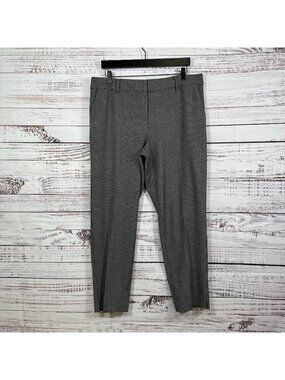 Talbots Black Hampshire Ankle Houndstooth Straight Leg Pants